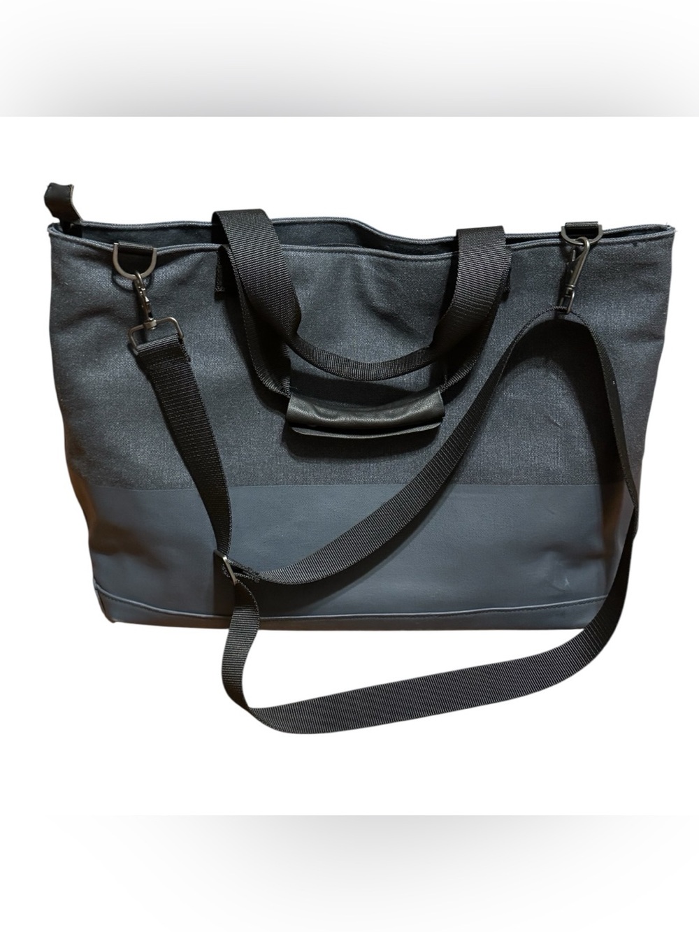 Mack Weldon Black Reinforced Canvas Waterproof Tote Bag
